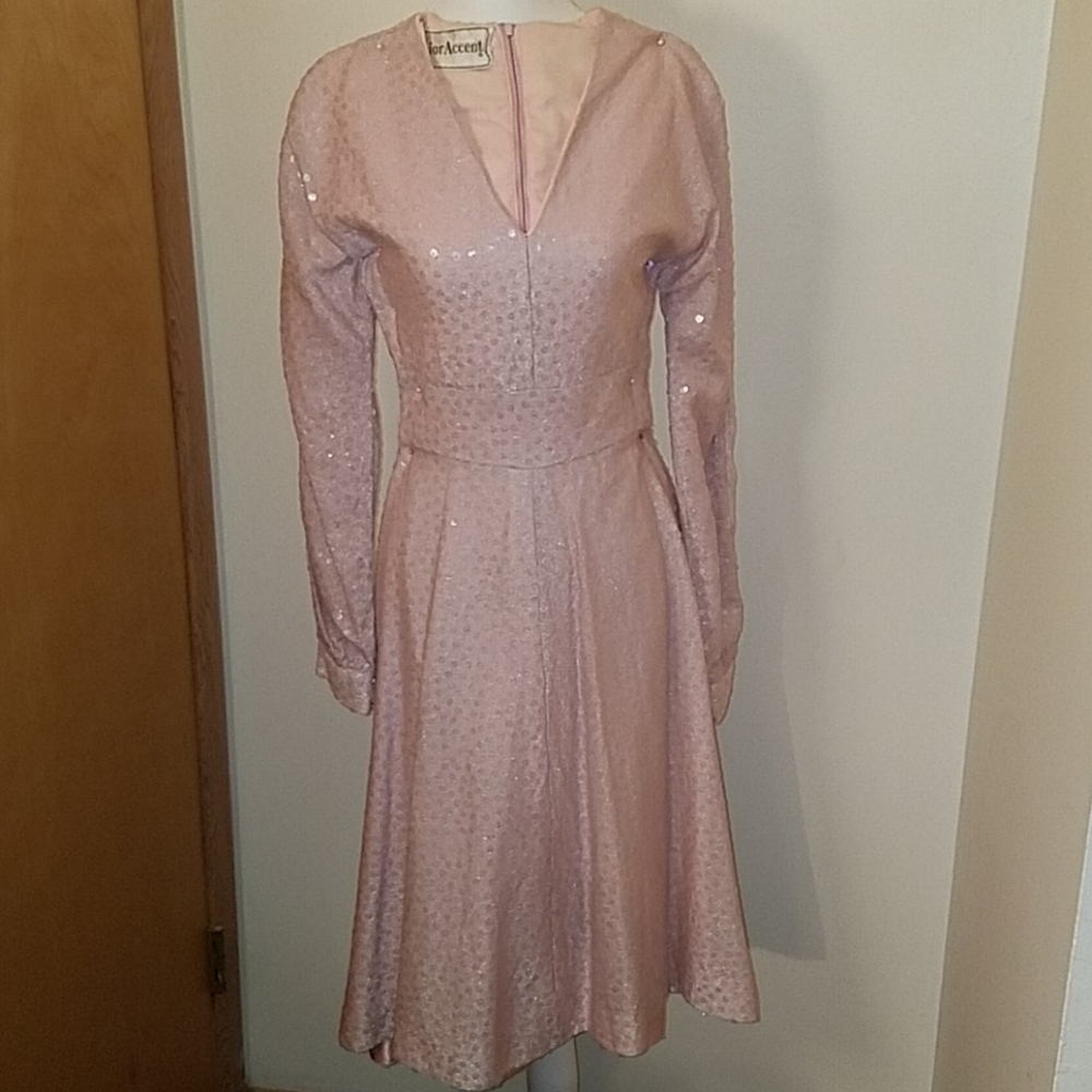 Vintage Pink Sequin Dress